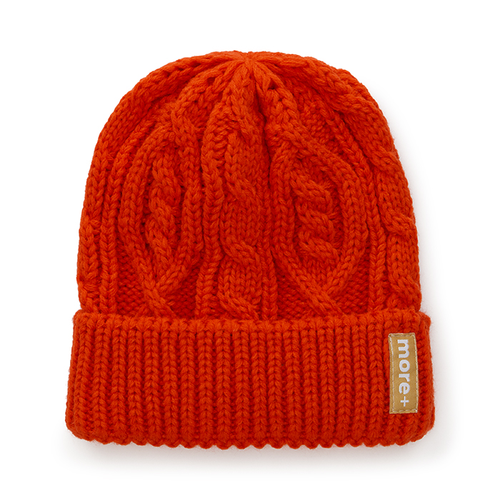 MW1020 Bonnet tressé en acrylique avec bord-côte, également disponible en RPET : MW1... publicitaire personnalisé - vue 2