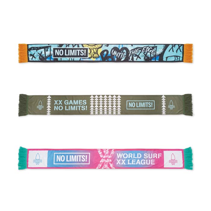 MW2006 Écharpe double épaisseur, en quadrichromie, fabriquée en polyester. publicitaire personnalisé - vue 2