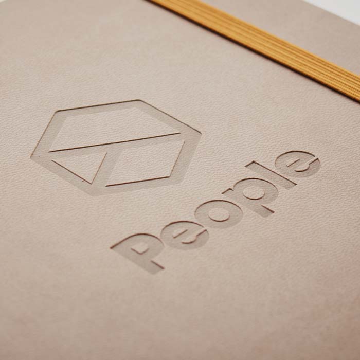 SOPUA5 Cahier A5 à couverture souple en cuir PU avec avec feuilles personnalisées. publicitaire personnalisé - vue 2