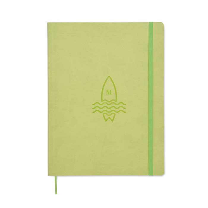 SOPUS4 Cahier à couverture souple en cuir PU avec avec feuilles personnalisées. publicitaire personnalisé - vue 2