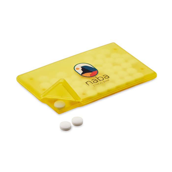 YC6637 Distributeur de menthes format cartes de crédit. Dimensions : 7,8X4,8X0,6 cm. publicitaire personnalisé - vue 2