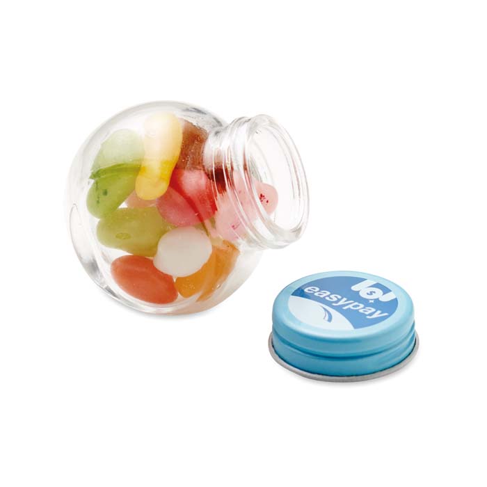 YC7103 Pot en verre avec couvercle en métal. Dimensions : 5,5X5X3,5 cm. publicitaire personnalisé - vue 2