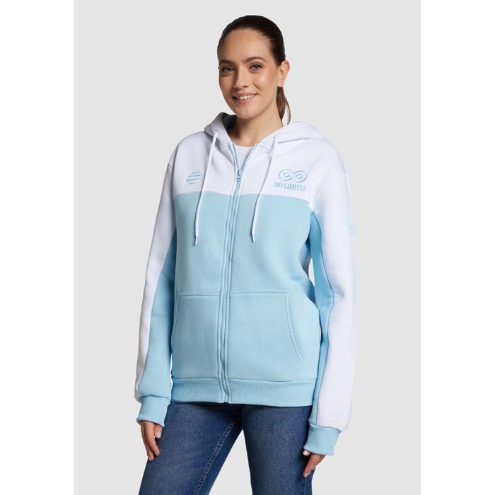 CG1014 Sweat à capuche zippé unisexe bicolore sur mesure coupe moderne. publicitaire personnalisé - vue 3