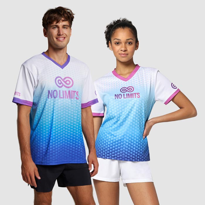 CG1202 Maillot sublimé col V en maille polyester. publicitaire personnalisé - vue 3