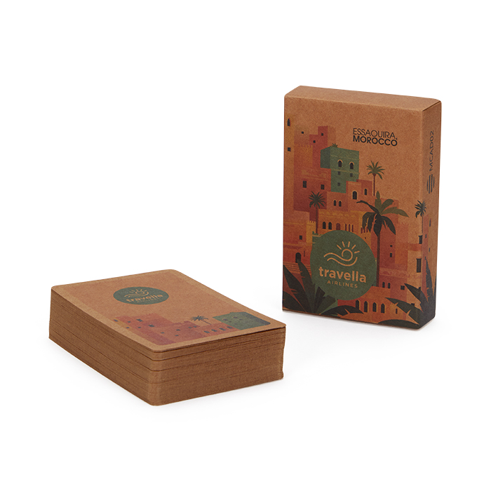 MCAD02 54 Cartes de jeu recyclées, votre dessin sur 1 face. publicitaire personnalisé - vue 3