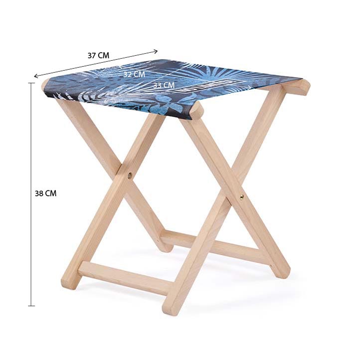 MCHA03 Tabouret de terrasse en bois (sublimé) publicitaire personnalisé - vue 3