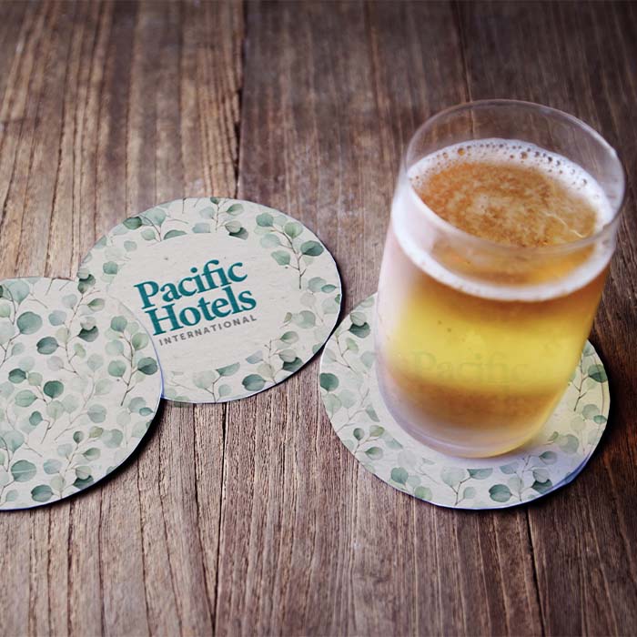 MGOT01 Sous-verres en papier semences imprimés en quadri. publicitaire personnalisé - vue 3