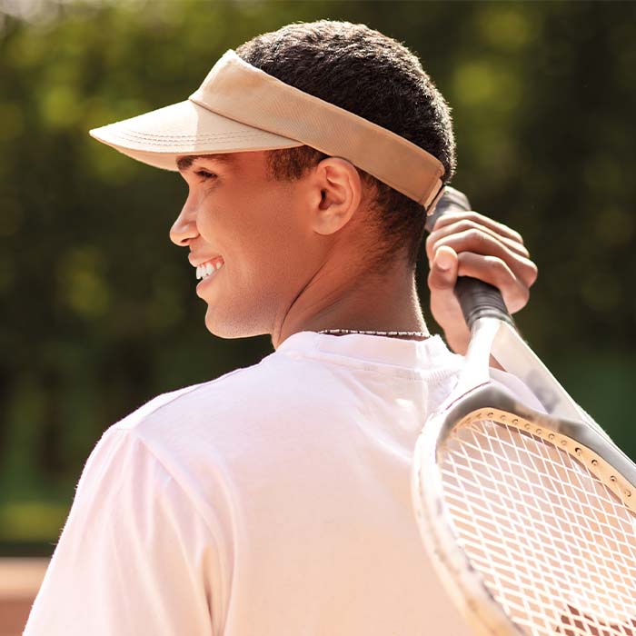 MH2303 Visière de soleil en coton épais brossé. publicitaire personnalisé - vue 3