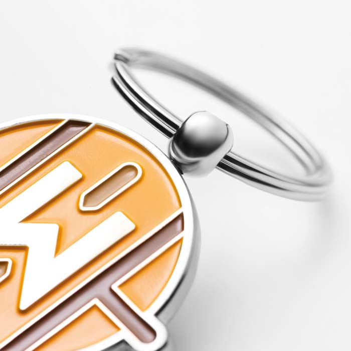 MK2007 Alliage de zinc en forme personnalisée avec anneau rotatif avec émail (surfac... publicitaire personnalisé - vue 3