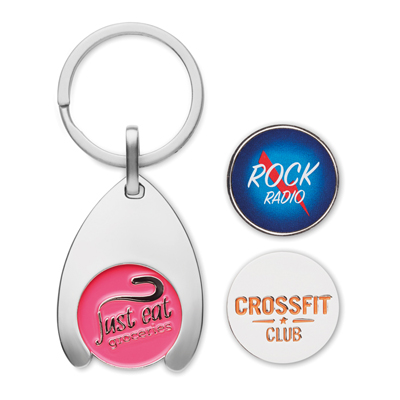 MK4010 Porte-clés avec 3 options de jetons personnalisés (1 € / 1 £). publicitaire personnalisé - vue 3