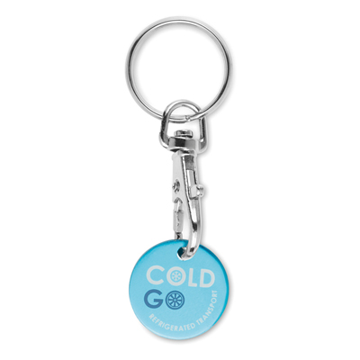 MK4011 Porte-clés avec jetons imprimés ou gravés (0,50€/1€/1£). publicitaire personnalisé - vue 3