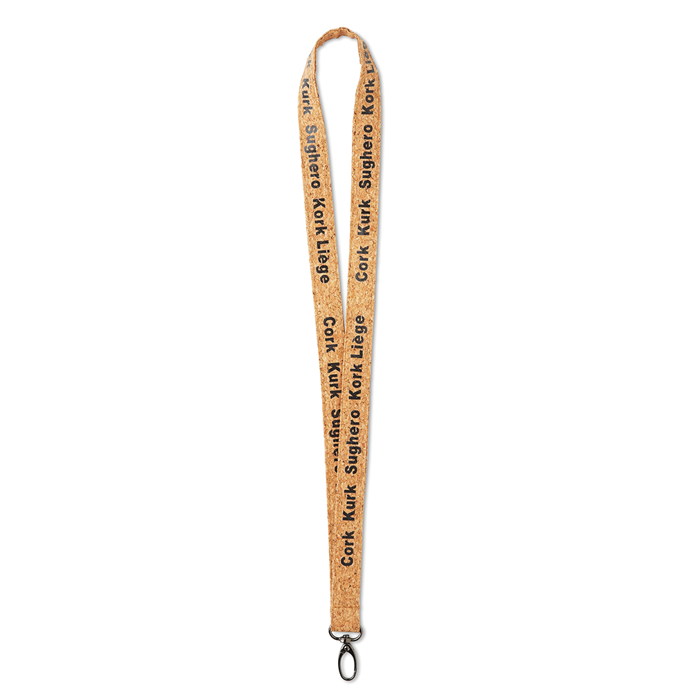 ML1038 Lanyard en liège avec impression en 1 couleur sur 1 côté. publicitaire personnalisé - vue 3