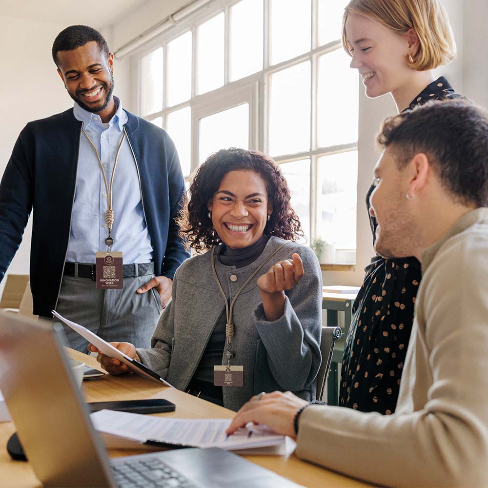 MLID03 Badges d'identification en PVC imprimés et durables (100x70mm) publicitaire personnalisé - vue 3