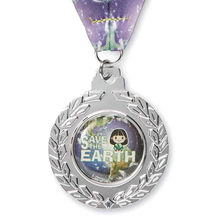 MM1023 Médaille en fer de 50 mm avec doming. publicitaire personnalisé - vue 3