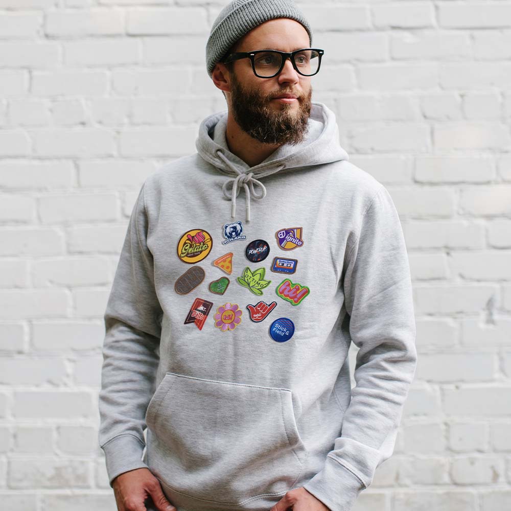 MPAT14 Écusson en polyester de forme personnalisée avec bordure découpée au laser et... publicitaire personnalisé - vue 3