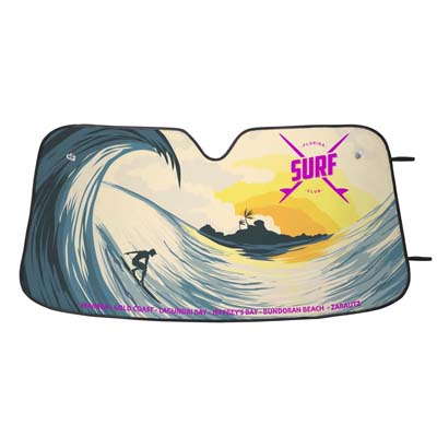 MPCS14 Pare-soleil de voiture avec impression allover. Dimensions : environ 140(l)x7... publicitaire personnalisé - vue 3