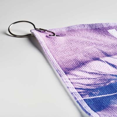 MPGT03 Serviette de golf en polycoton en quadri (400gsm). publicitaire personnalisé - vue 3