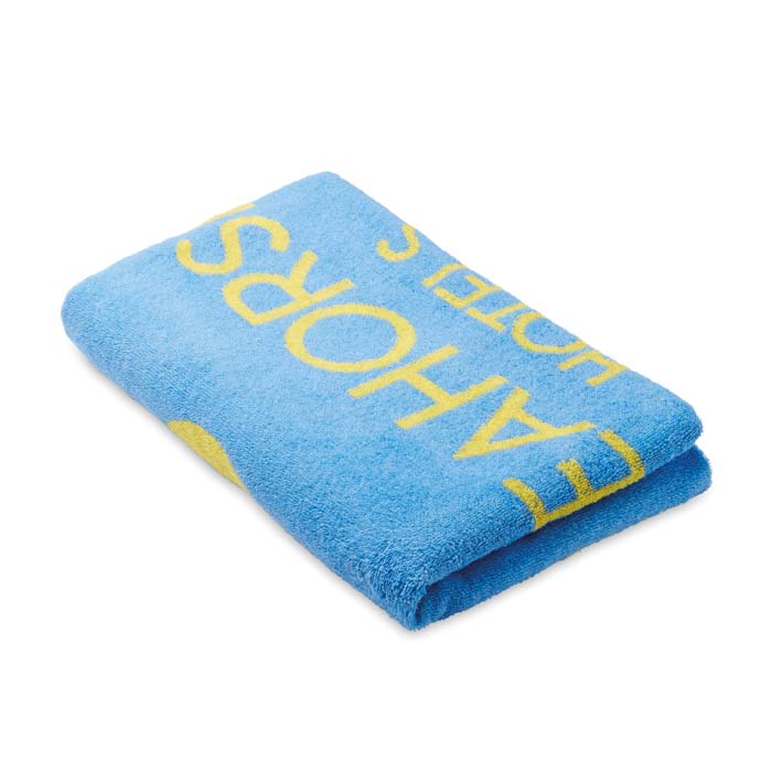 MT4006 Serviette de plage tissée bicolore en coton 350 g/m². publicitaire personnalisé - vue 3
