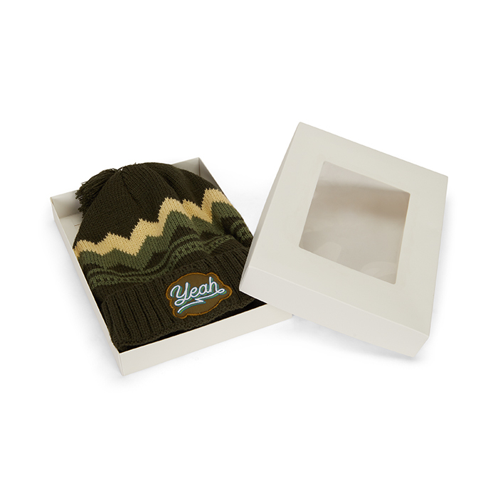 MW1025 Bonnet en acrylique à motifs personnalisés avec revers en tricot côtelé 2*1 e... publicitaire personnalisé - vue 3