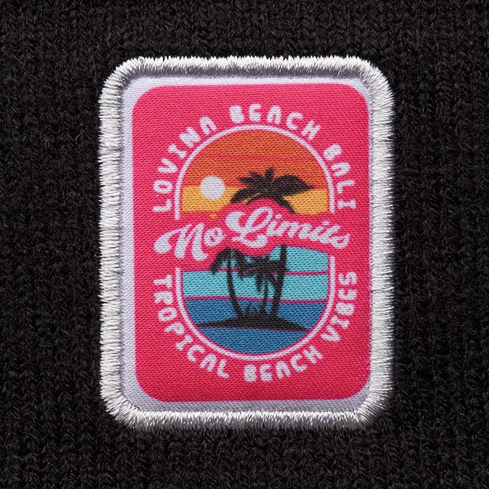 MW1112 Bonnet à revers jacquard à motif personnalisé rPET. publicitaire personnalisé - vue 3