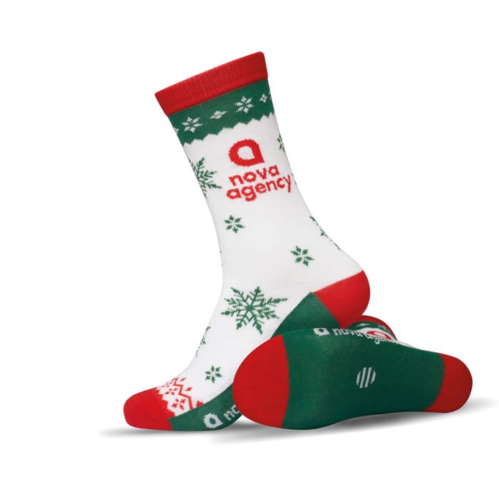 MWBS21 Chaussettes en bambou jacquard. Le MOQ est de 50 paires par taille. publicitaire personnalisé - vue 3