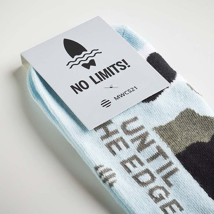 MWCS21 Chaussettes en coton Jacquard. Le MOQ est de 50 paires par taille. publicitaire personnalisé - vue 3