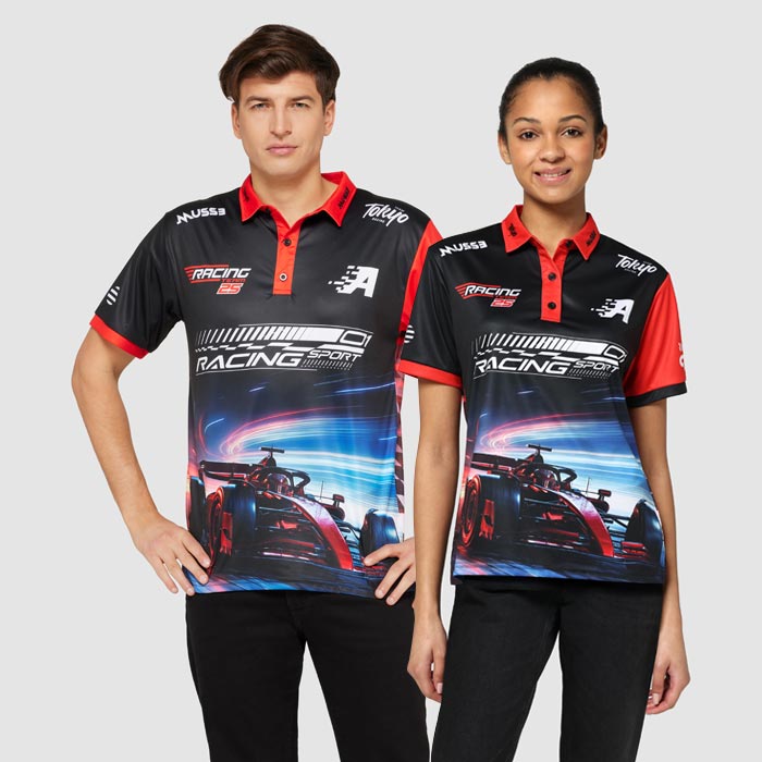 SG1013 Polo sublimé avec col et bas de manches imprimés Premier publicitaire personnalisé - vue 3