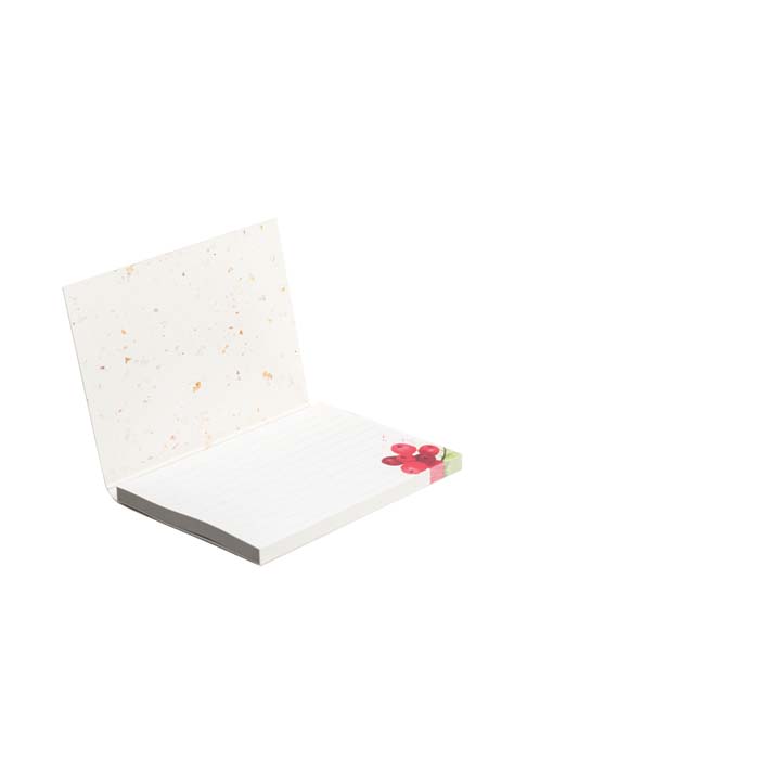 SNCS50 Couverture souple en papier café avec 50 notes adhésives recyclées imprimées. publicitaire personnalisé - vue 3