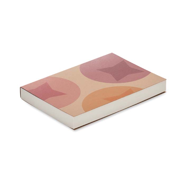 SNES00 Couverture souple avec 100 notes adhésives imprimées en papier recyclé. publicitaire personnalisé - vue 3