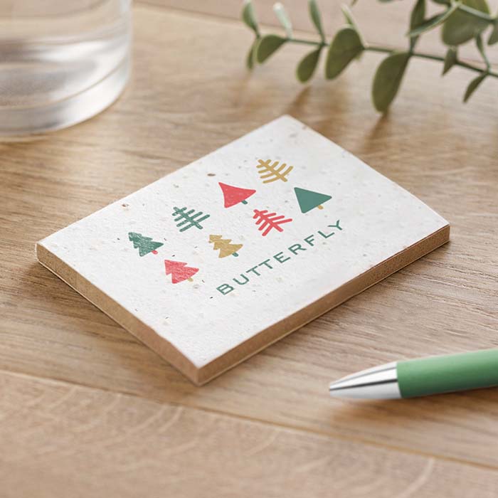 SNSS50 Couverture souple en papier semences avec 50 notes adhésives imprimées. publicitaire personnalisé - vue 3