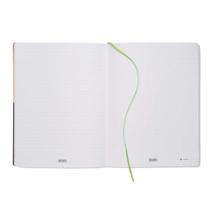 SOPUA5 Cahier A5 à couverture souple en cuir PU avec avec feuilles personnalisées. publicitaire personnalisé - vue 3