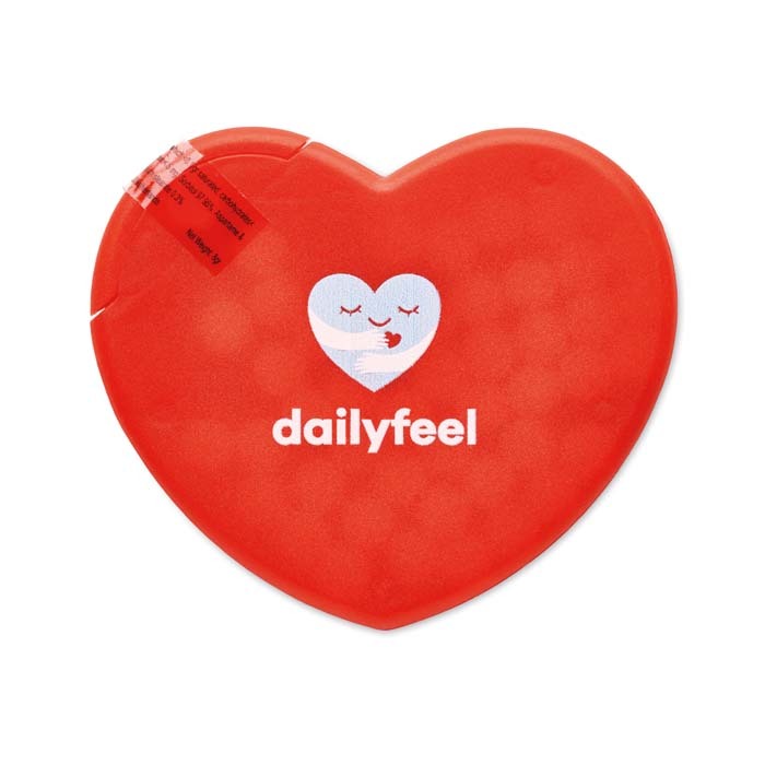 YC7158 Distributeur de bonbons à la menthe en plastique en forme de coeur. Dimension... publicitaire personnalisé - vue 3