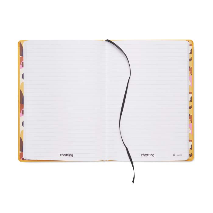 HAPUA5 Carnet A5 à couverture rigide en cuir PU avec feuilles à votre motif. publicitaire personnalisé - vue 4