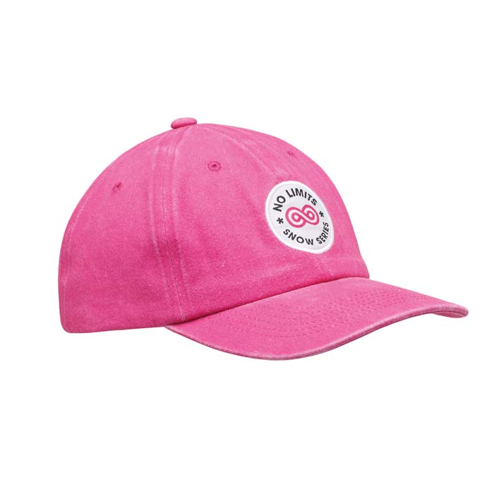 MH2016 Casquette de baseball non structurée à 6 panneaux en coton sergé prélavé. publicitaire personnalisé - vue 4