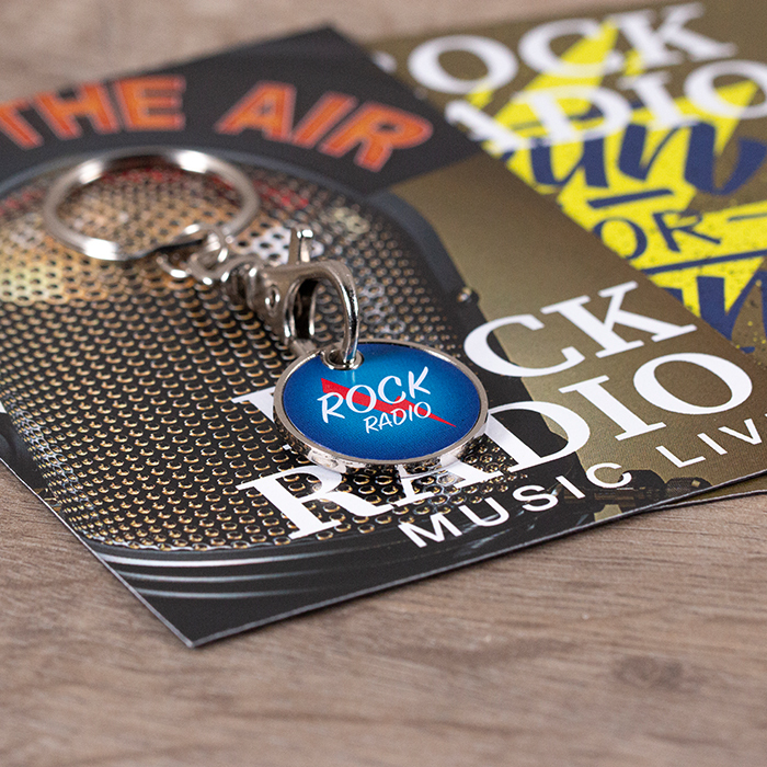 MK4006 Porte-clés avec feuille d'aluminium en quadri (€0,50 / €1 / £1). publicitaire personnalisé - vue 4
