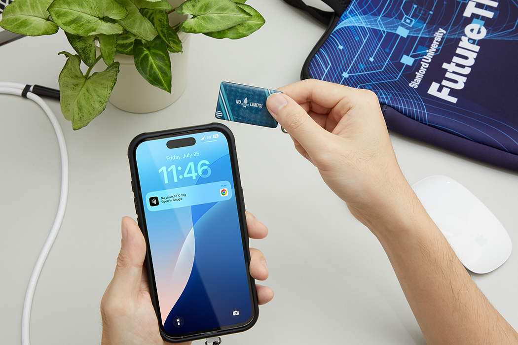 MK5003 Porte-clés NFC rectangle préprogrammé avec doming. 50x30mm. publicitaire personnalisé - vue 4