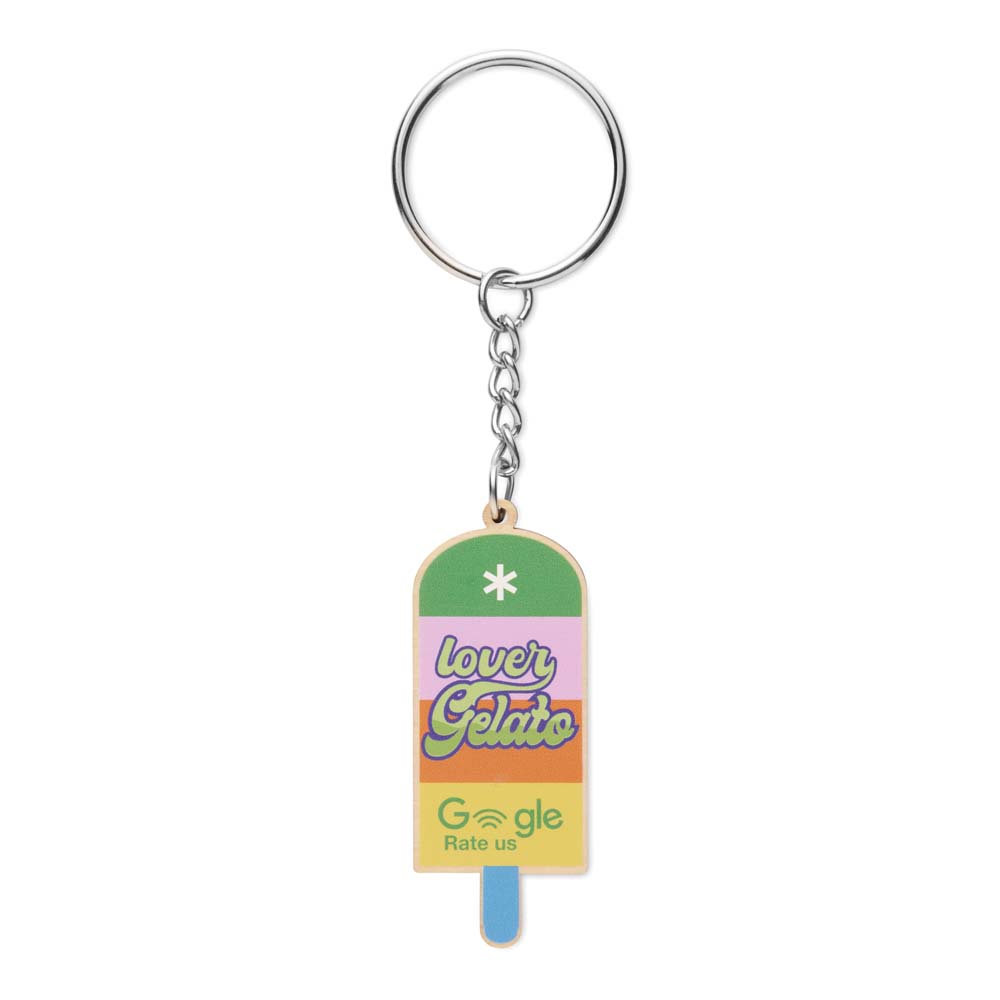 MK6001 Porte-clés en bois de forme personnalisée, fabriqué en contreplaqué de tilleu... publicitaire personnalisé - vue 4