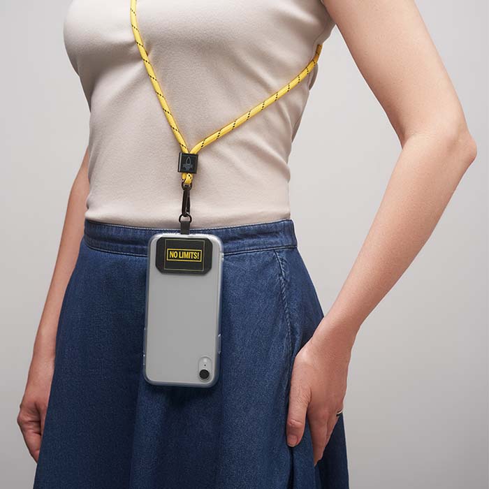 ML1059 Cordon porte-téléphone bandoulière avec logo 1 couleur sur la boucle. publicitaire personnalisé - vue 4