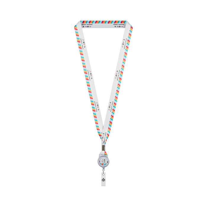 ML1365 Enrouleur de badge en RPET avec sertissage métallique. publicitaire personnalisé - vue 4