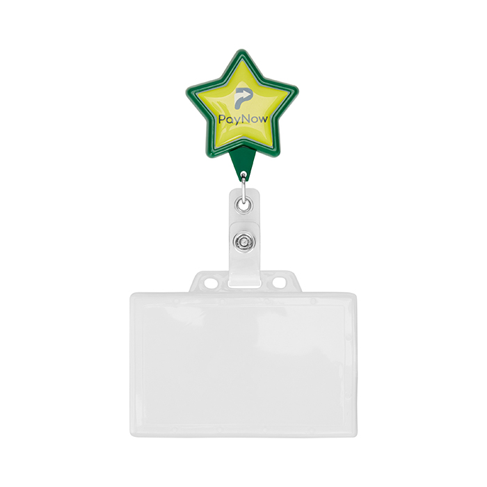 MLBR06 Enrouleur de badge rétractable en forme d'étoile avec logo. publicitaire personnalisé - vue 4