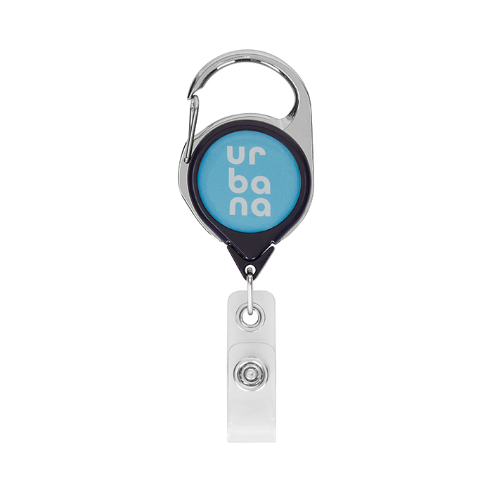 MLBR09 Enrouleur de badge rétractable avec mousqueton et logo (sans clip ceinture). publicitaire personnalisé - vue 4