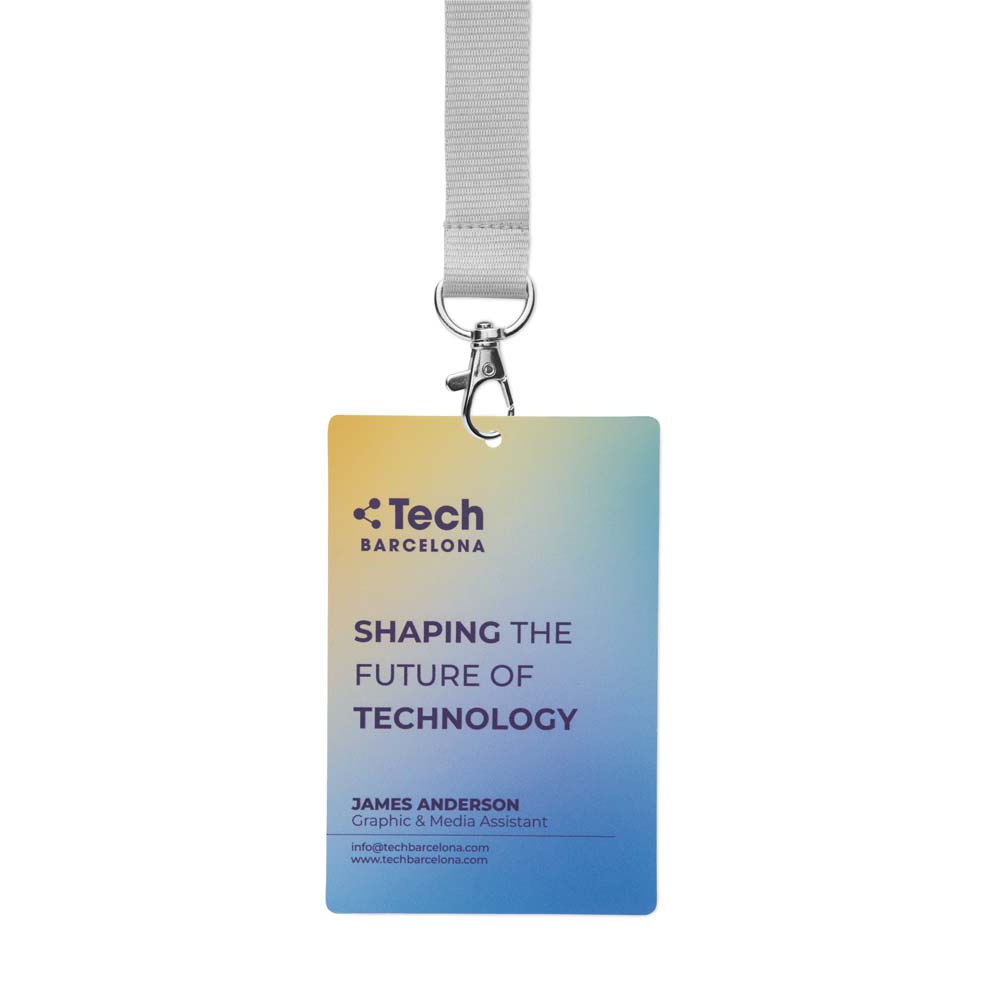 MLID08 Badges d'identification en papier laminé durable (120x80mm) publicitaire personnalisé - vue 4