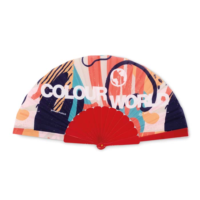 MPFN01 Eventail en plastique avec votre motif en quadri sur une face. publicitaire personnalisé - vue 4