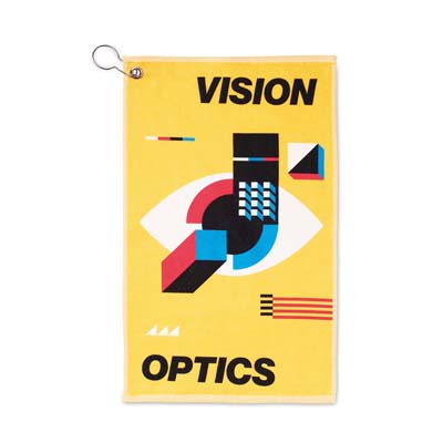 MPGT03 Serviette de golf en polycoton en quadri (400gsm). publicitaire personnalisé - vue 4