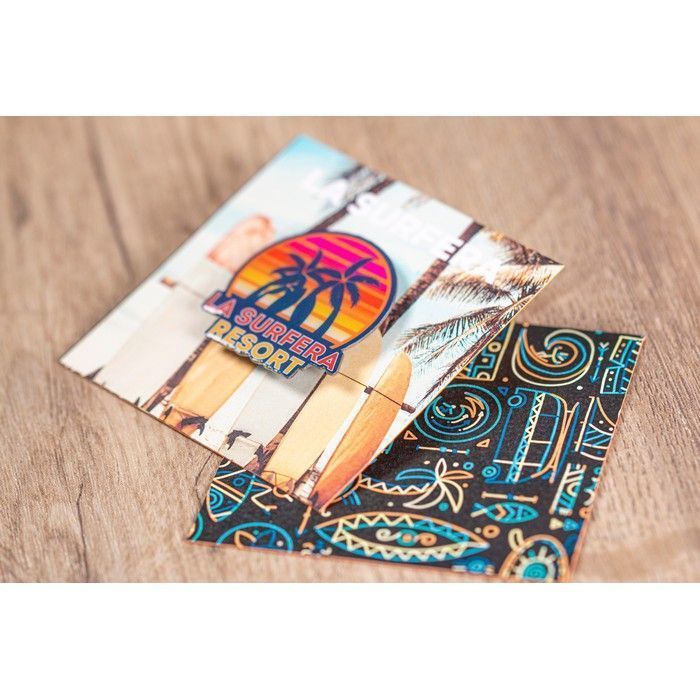 MPIN08 Pin's rectangulaire en métal avec doming publicitaire personnalisé - vue 4