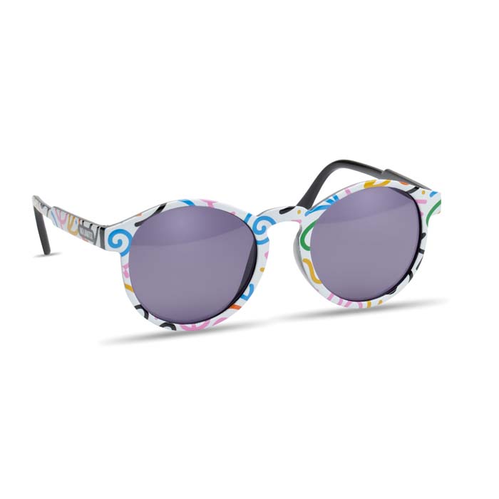 MPSG11 Lunettes de soleil rondes en PC dans les couleurs de votre choix. publicitaire personnalisé - vue 4