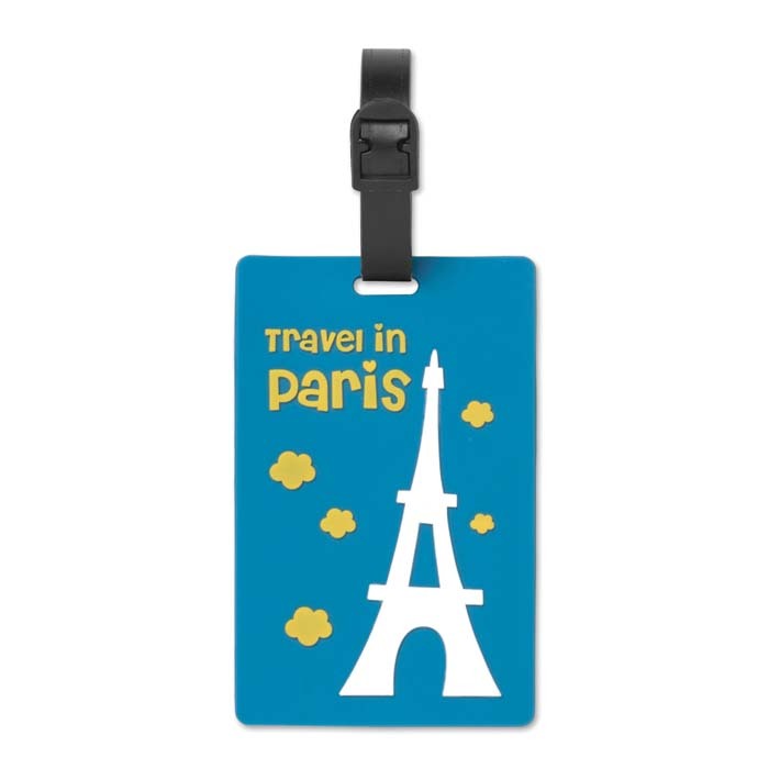 MT1001 Etiquette à bagage en PVC grand modèle. Size: 65(w)x104(h) mm. publicitaire personnalisé - vue 4