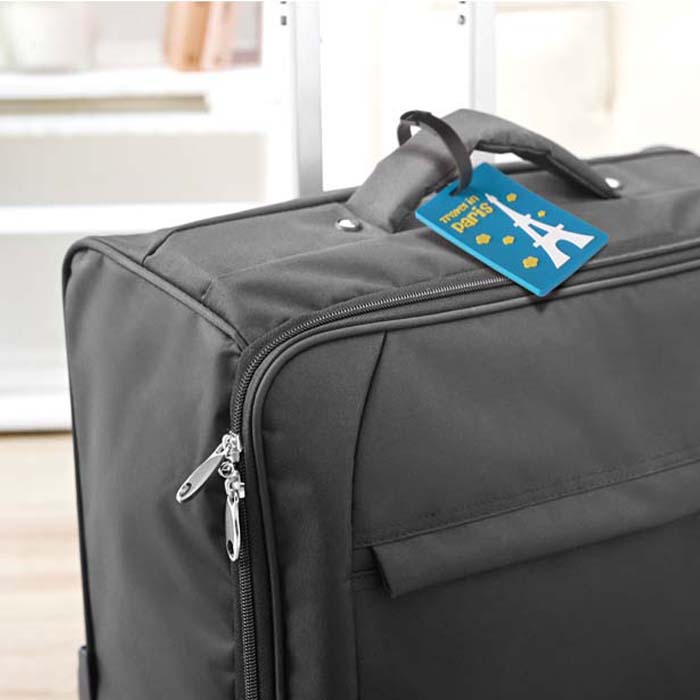 MT1002 Etiquette à bagage en PVC petit modèle. Size: 65(w)x80(h) mm. publicitaire personnalisé - vue 4