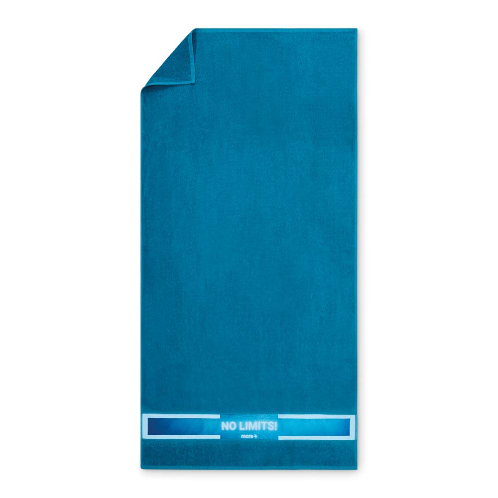 MT4015 Serviette de plage en coton avec bordure en polyester sublimé (350 ou 400 g/m²) publicitaire personnalisé - vue 4