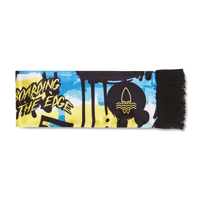 MW2008 Écharpe en satin en quadrichromie à deux épaisseurs au prix le plus bas. publicitaire personnalisé - vue 4